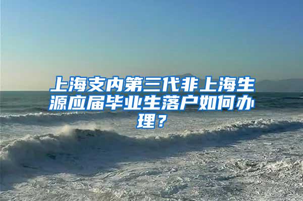 上海支内第三代非上海生源应届毕业生落户如何办理？