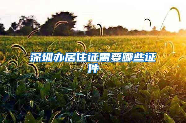 深圳办居住证需要哪些证件