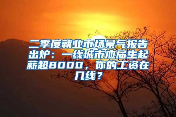 二季度就业市场景气报告出炉：一线城市应届生起薪超8000，你的工资在几线？