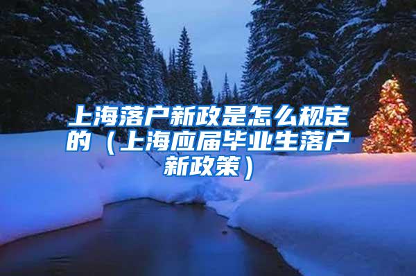 上海落户新政是怎么规定的（上海应届毕业生落户新政策）
