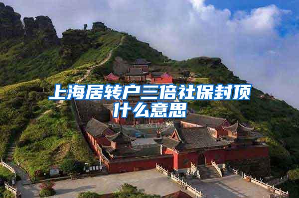 上海居转户三倍社保封顶什么意思
