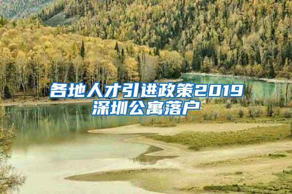 各地人才引进政策2019深圳公寓落户