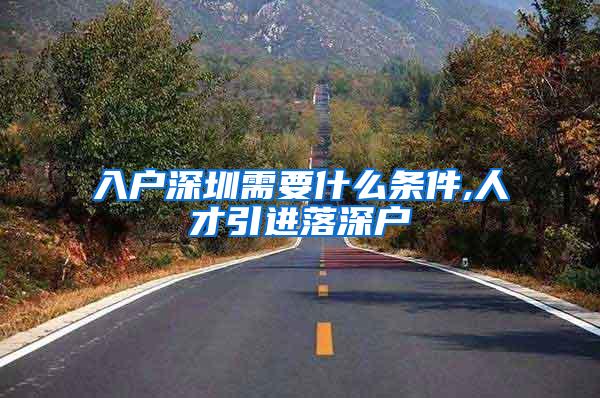 入户深圳需要什么条件,人才引进落深户