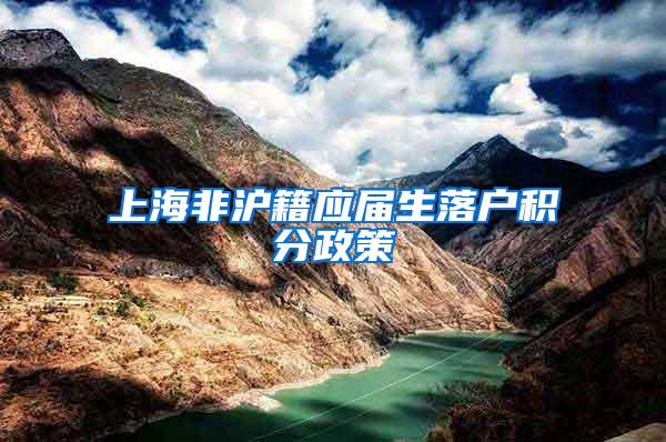 上海非沪籍应届生落户积分政策