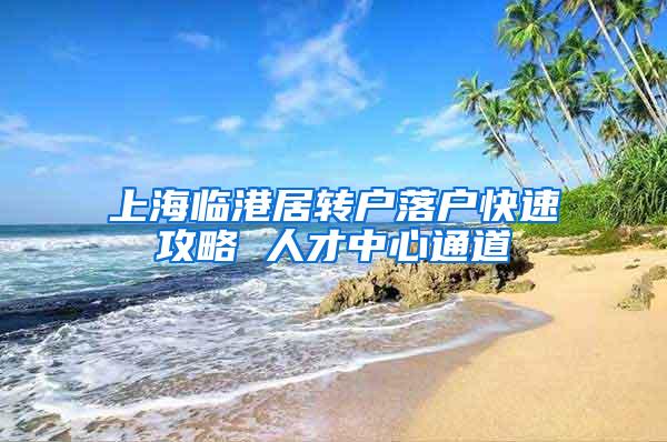 上海临港居转户落户快速攻略 人才中心通道