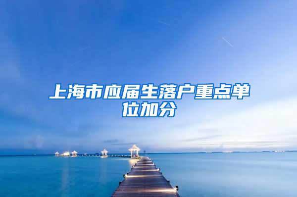上海市应届生落户重点单位加分