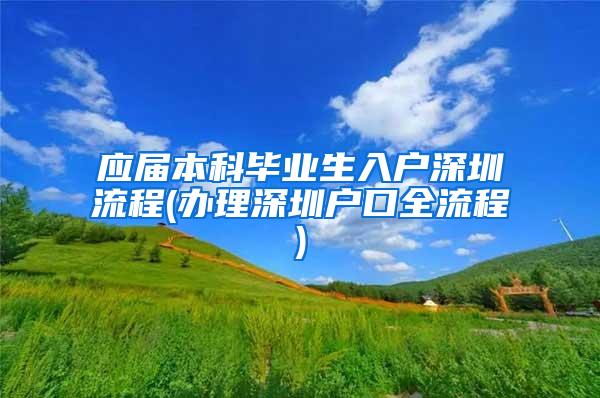 应届本科毕业生入户深圳流程(办理深圳户口全流程)