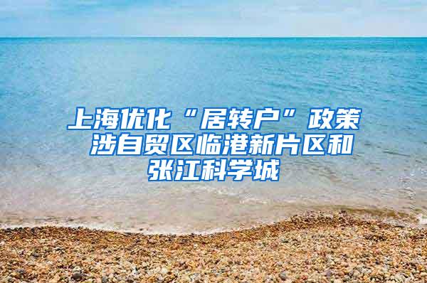 上海优化“居转户”政策 涉自贸区临港新片区和张江科学城