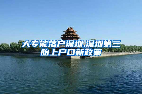 大专能落户深圳,深圳第三胎上户口新政策