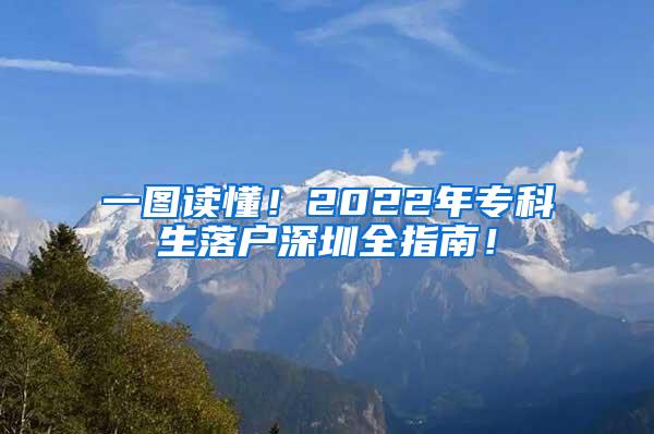 一图读懂！2022年专科生落户深圳全指南！