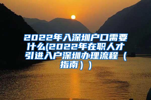 2022年入深圳户口需要什么(2022年在职人才引进入户深圳办理流程（指南）)