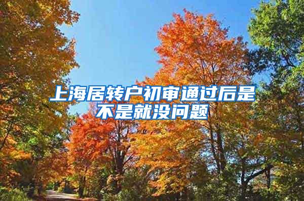 上海居转户初审通过后是不是就没问题
