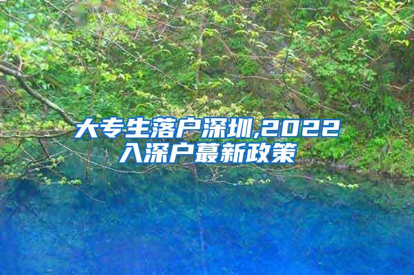 大专生落户深圳,2022入深户蕞新政策
