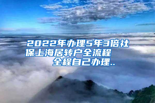 2022年办理5年3倍社保上海居转户全流程     全程自己办理..