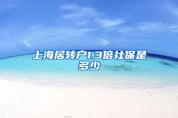 上海居转户1.3倍社保是多少