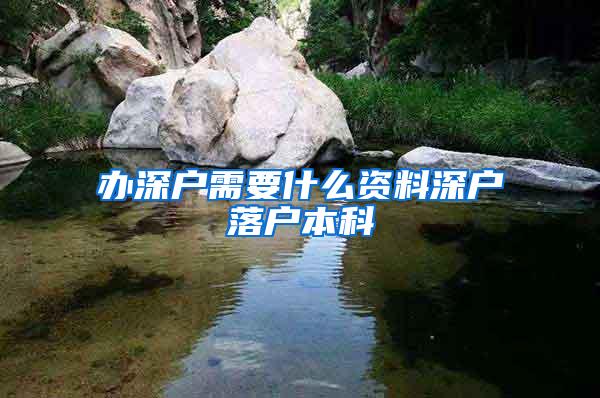 办深户需要什么资料深户落户本科