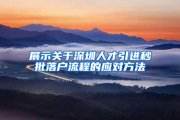 展示关于深圳人才引进秒批落户流程的应对方法
