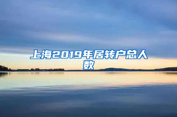 上海2019年居转户总人数