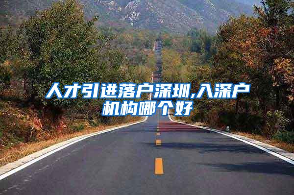 人才引进落户深圳,入深户机构哪个好