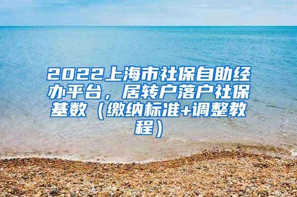 2022上海市社保自助经办平台，居转户落户社保基数（缴纳标准+调整教程）