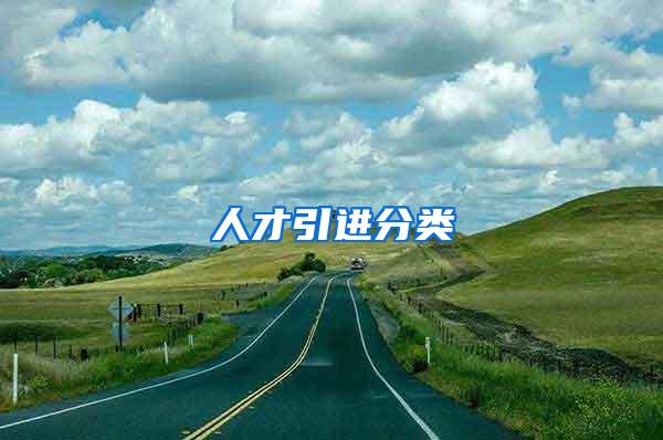 人才引进分类