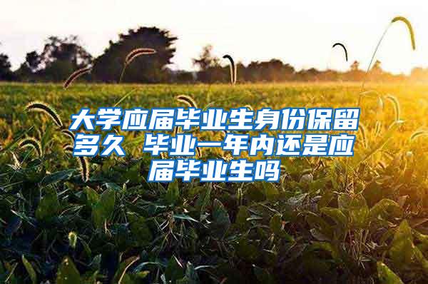 大学应届毕业生身份保留多久 毕业一年内还是应届毕业生吗