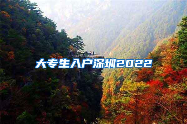 大专生入户深圳2022