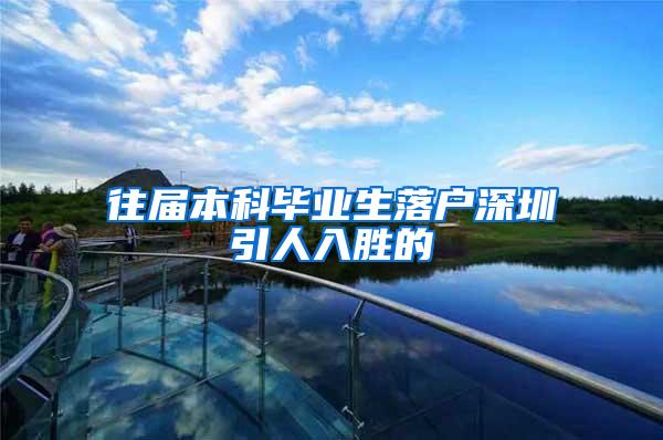 往届本科毕业生落户深圳引人入胜的