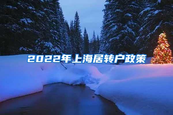 2022年上海居转户政策