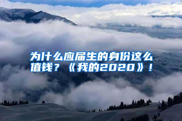 为什么应届生的身份这么值钱？《我的2020》！