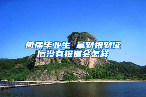 应届毕业生 拿到报到证后没有报道会怎样