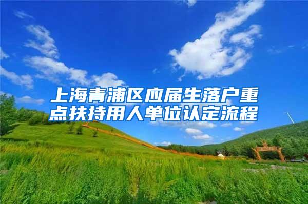 上海青浦区应届生落户重点扶持用人单位认定流程