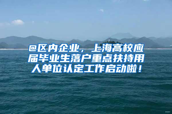 @区内企业，上海高校应届毕业生落户重点扶持用人单位认定工作启动啦！