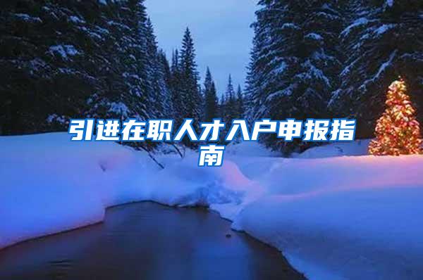 引进在职人才入户申报指南