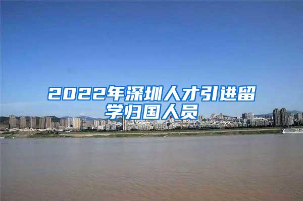 2022年深圳人才引进留学归国人员