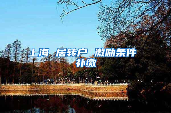 上海 居转户 激励条件 补缴