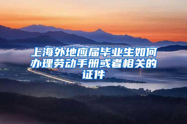 上海外地应届毕业生如何办理劳动手册或者相关的证件