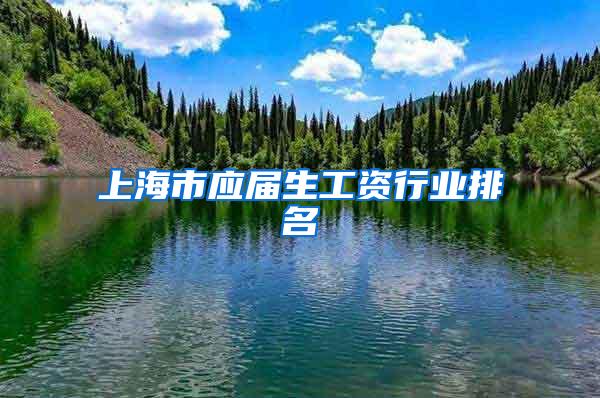 上海市应届生工资行业排名