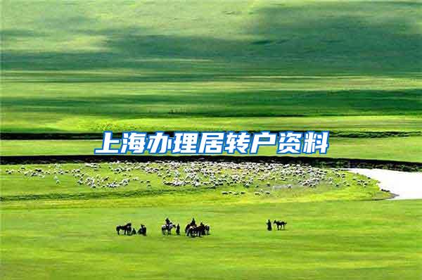 上海办理居转户资料