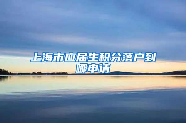 上海市应届生积分落户到哪申请