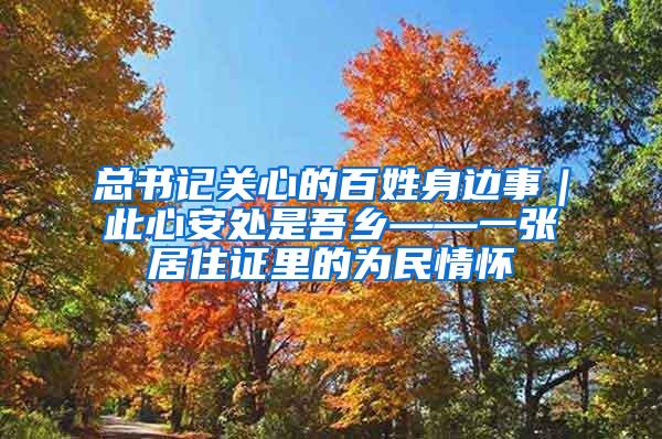 总书记关心的百姓身边事｜此心安处是吾乡——一张居住证里的为民情怀