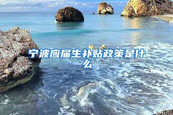 宁波应届生补贴政策是什么