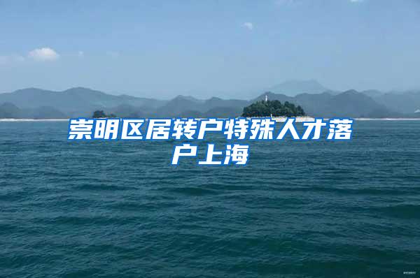 崇明区居转户特殊人才落户上海