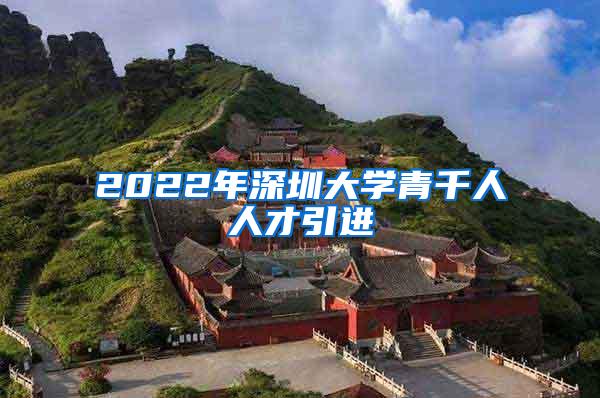 2022年深圳大学青千人人才引进