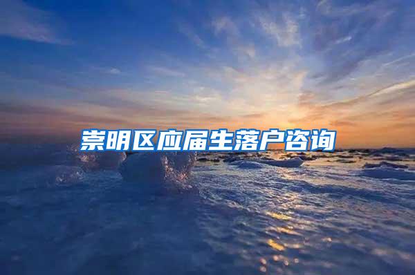 崇明区应届生落户咨询