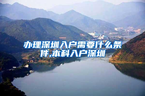 办理深圳入户需要什么条件,本科入户深圳