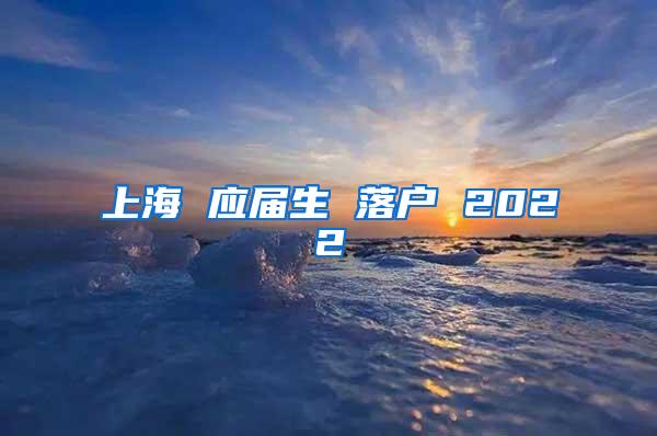 上海 应届生 落户 2022