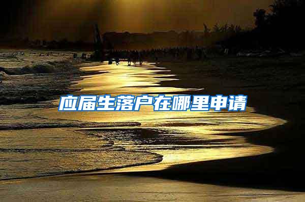 应届生落户在哪里申请