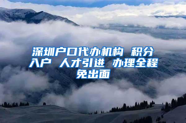 深圳户口代办机构 积分入户 人才引进 办理全程免出面