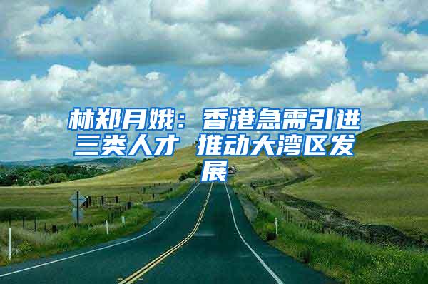 林郑月娥：香港急需引进三类人才 推动大湾区发展